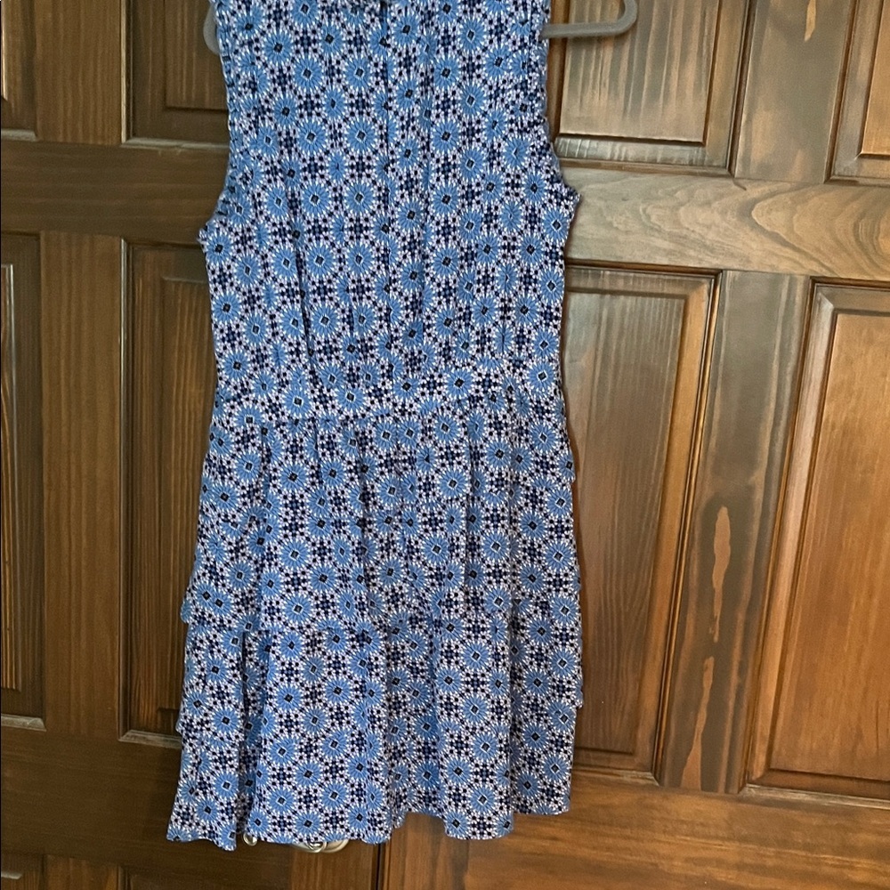 Banana Republic  blue Tiered dress Size 14 - Picture 5 of 5